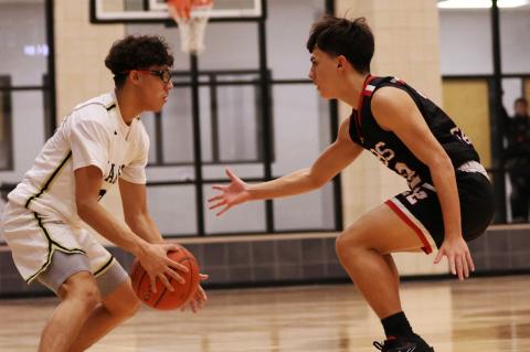 Brason Salas on defense 