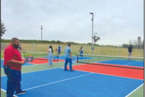 On Friday, the City of Brownfield held a ribbon cutting ceremony to open the new pickle ball courts at Coleman Park (photos by Lupe Perez)