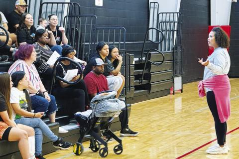 Visiting with basektball parents
