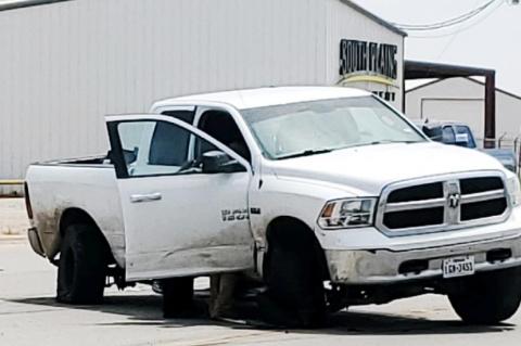 A two vehicle collision