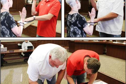 BISD Swears In Trustees; Approves Furniture Bid For Oak Grove