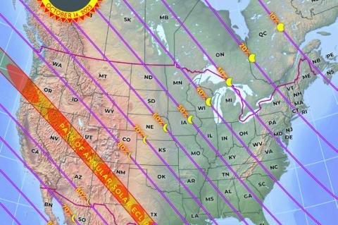 Brownfield in the direct path to view the Annular Eclipse