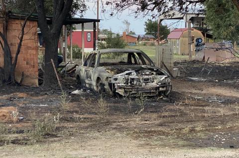 Local fire departments fight house fire