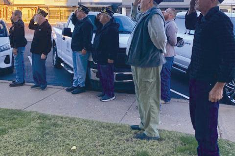 Local vets gather every first Monday of the month to honor the flag at the Terry County Courthouse. Tractor Supply also presents a check for the veterans. (photos provided)