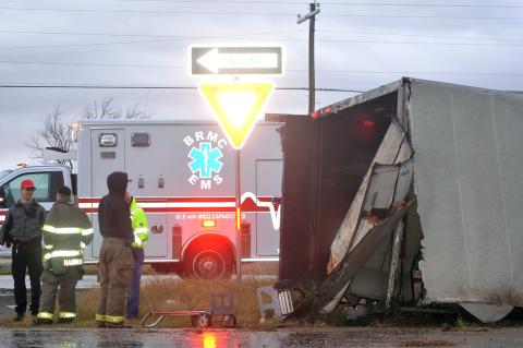 A rainy Friday morning made for slick and dangerous road conditions