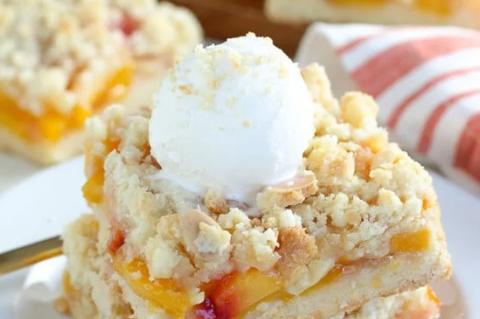 Peach Crumb Bars