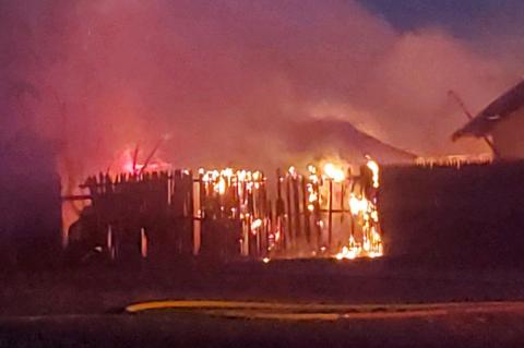 There was a double house fire 