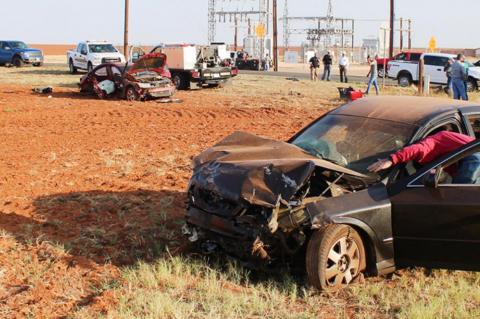 Car accident sends two to the hospital