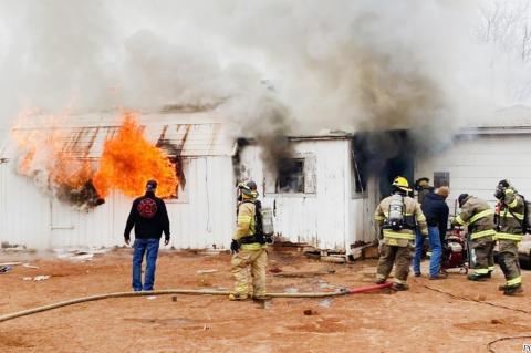 A house fire 