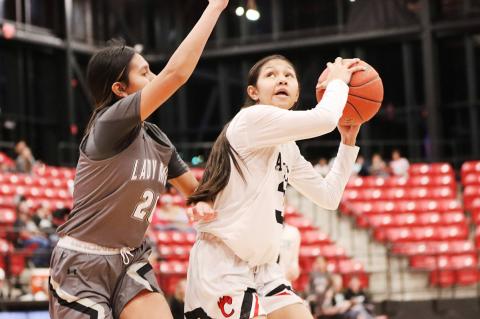 JoJo Carillo taking a charge (Krystal Valentin)