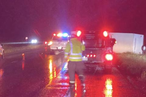 A single vehicle accident