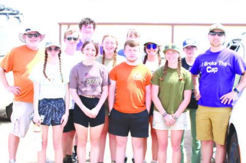 Storm chasers converged in Brownfield on May 5 with a chance to run down storms in the area. The worst weather ended up north in Lubbock that night. Pictured are chasers from the University of Wisconsin-Whitewater and ICECHIP, which chases hail and is fun