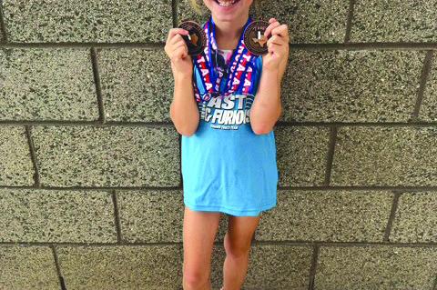Kallyn Coleman qualified for the state meet after finishing third in the 50-meter dash and 100 meters at the TAAF Region 9 meet atPlainsCapitalParkinLubbock.(PETECHRISTY|KCBDCOURTESY PHOTO)
