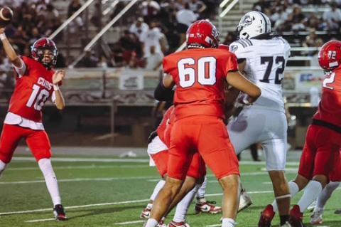 Brownfield quarterback Braylon Bruno (10) throws a pass during the Cubs’ season opener against Muleshoe on Friday in Muleshoe.