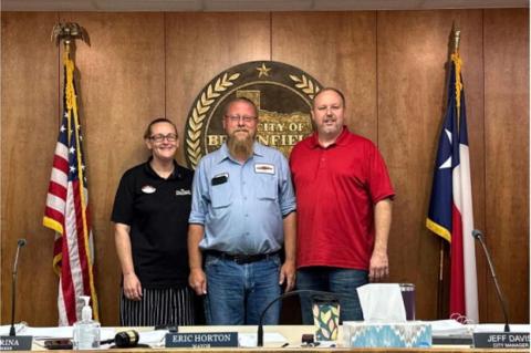The City of Brownfield recognized their Employee of the Quarter: James Nix (photo provided)