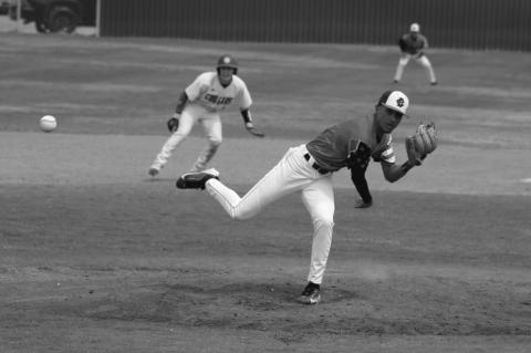 Brownfield starting pitcher Jayden Salas delivers a pitch against Odessa Compass Academy in a District 3-3A game on Saturday in Brownfield.