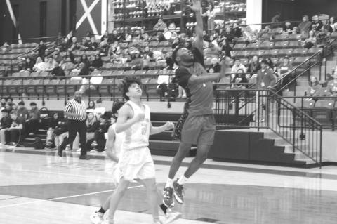 Brownfield’s Kameron Gibson (1) finishes a layup against Big Spring during a game at the Hoopin’ Cubs Classic on Thursday at Brownfield. (Photos by Lee Scheide | Brownfield News)