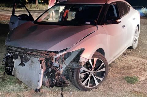 Hit and run sends two to hospital