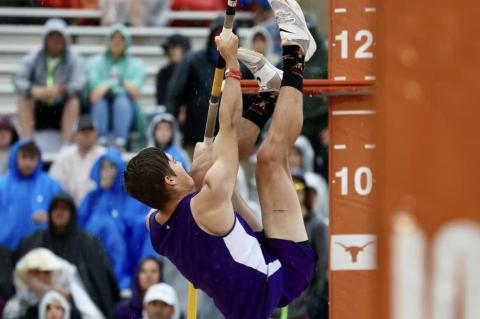 Meadow Bronco Senior Tate McBee battled rain and a weather delay to finish 3rd and earn a bronze medal at the State Track Meet with a personal record of 12’6